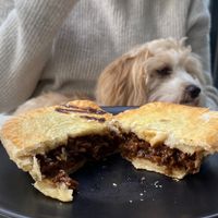 Vegan Aussie meat pie at Ferguson Plarre Bakehouses in Point Cook