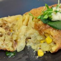 Arancini?? I think we might have got the Mac n Cheeze Bite by mistake. at The Hummingbird - Little Bird in Mandurah