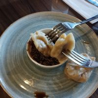 Dumplings at Mundo Vegano in Bogota