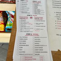 Options to choose from at ALOH-O in Petaluma