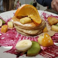 Vegan Pancakes yummy!  at Kala Cafe in Berlin