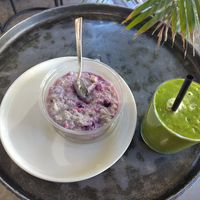 It tastes good, but the portions are quite small for the price range. I had Bircher Müsli and Green Smoothie which I saw how it was made and it is more apple than anything else at Kala Cafe in Berlin