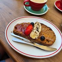 PB&J toast. at Brunch Corner in Valencia