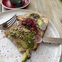 Avocado toast  at Brunch Corner in Valencia