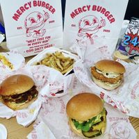   at Mercy Burger in East London
