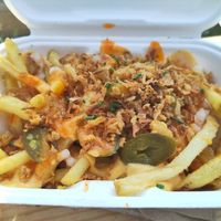 Loaded fries at Mercy Burger in East London