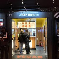   at Mercy Burger in East London
