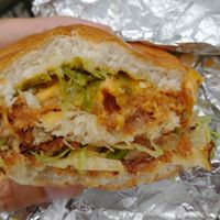 Chilli Chick'n Burger at Mercy Burger in East London