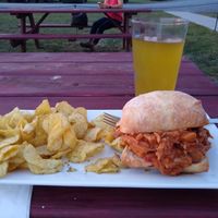 BBQ jackfruit and cider at Bottomless Brewing in Geneva