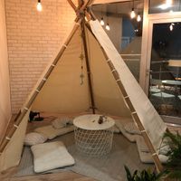 One area is a wigwam at PLANTS & FRIENDS in Sochi