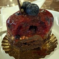 The vegan chocolate berry cake at Café Central in Vienna