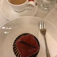 Vegan cake with coffee   at Café Central in Vienna