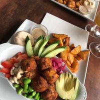 Green vegan bowl at Cafe Iso in Lilleroed