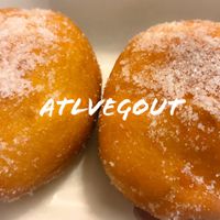 chocolate filled and raspberry jam-filled at Doux Vegan Doughnuts in Atlanta