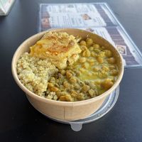 Quinoa, chickpea curry, lentil stew and macaroni bake  at Soul & Eden in West London