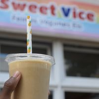 sugar free hazelnut milkshake at Samadhi Eis in Berlin