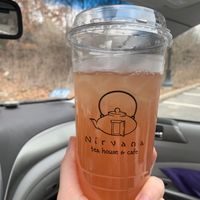 This is the blood orange tea LOVED THISSSS at Nirvana Tea House & Cafe in Millis