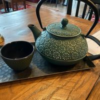 Green teapot at Nirvana Tea House & Cafe in Millis