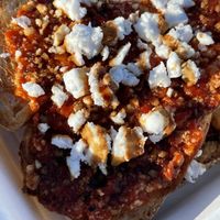 Pepper & feta toast   at Nirvana Tea House & Cafe in Millis