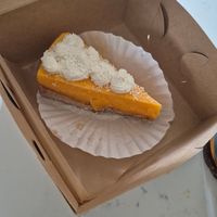 Creamsicle cheesecake 😋 at Nirvana Tea House & Cafe in Millis