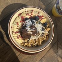 Acai Bowl and orange juice   at Brooklyn Roasting Company - Namba in Osaka