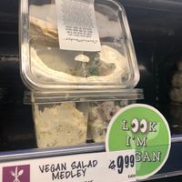 Vegan egg and chicken salad set. at Central Market in Southlake