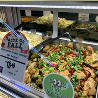 Delicious vegan orange chicken! at Central Market in Southlake