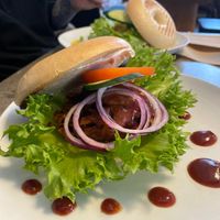 Pulled oumph bagel at The Bagel in Stockholm