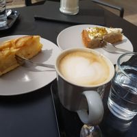 Coffee with oat milk at Kaffee Bar in Stralsund