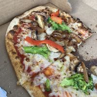 Vegan pizza   at Third Base Pizza and Frozen Custard Parlor in Occoquan