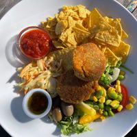 Carrot fritters  at Carlas Cafe in Oerebro