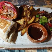 Burrito with mushrooms at Pisekar Vegan Food in Antalya