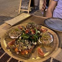 Falafel flatbread! So so yum! at Pisekar Vegan Food in Antalya