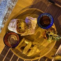 Tempeh burrito w coleslaw at Pisekar Vegan Food in Antalya
