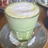Matcha latte at WASBAR in Leuven
