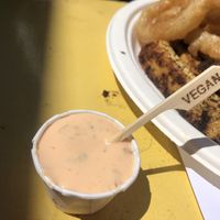 Vegan tartar sauce at Clare & Don's Beach Shack in Falls Church