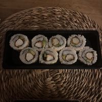 Vegan shrimp roll  at Sushi Time in Utrecht