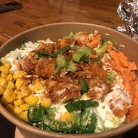 vegan shrimp poke bowl  at Sushi Time in Utrecht