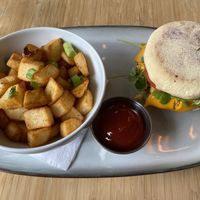 Sausage sandwich   at The Cider House in Vancouver