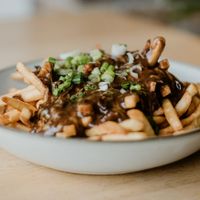 Mushroom poutine at The Cider House in Vancouver
