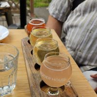 Flights of delicious Ciders. at The Cider House in Vancouver