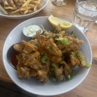 Oyster mushroom calamari   at The Cider House in Vancouver