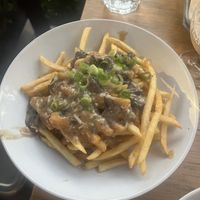 Vegan poutine   at The Cider House in Vancouver