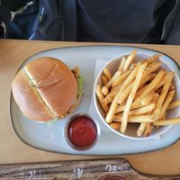 classic burger at The Cider House in Vancouver