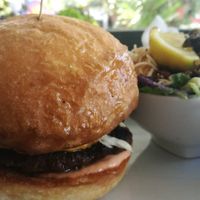 House burger at The Cider House in Vancouver