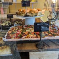 Vegan pizza at Third Wheel Coffee Co in Paihia