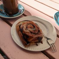 Vegan Cinnamon Roll at Third Wheel Coffee Co in Paihia
