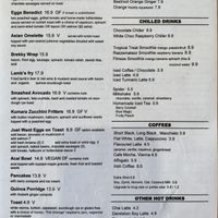 Breakfast and Drinks Menu at Spice of Life Cafe & Deli in Tamborine Mountain