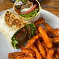 Veg Out Wrap minus cheese at Getaway Garden Cafe in Agnes Water