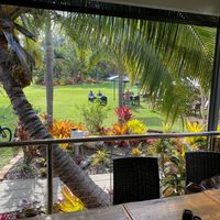 The view from our table at Getaway Garden Cafe in Agnes Water